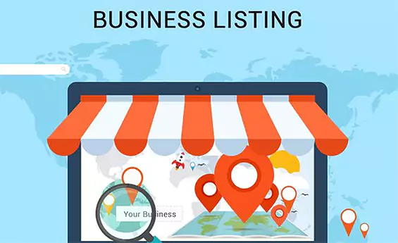 Business listing stock image