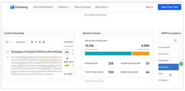 SE Ranking SEO Automation Tool