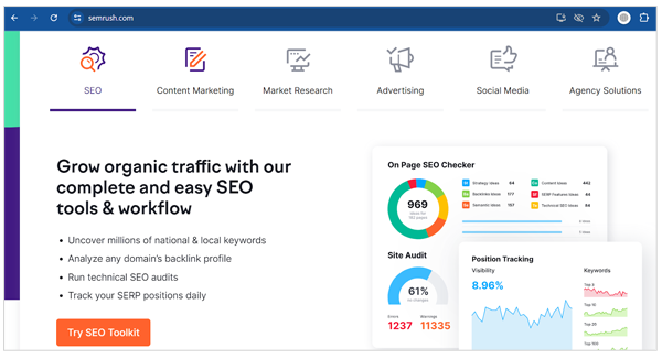 SEMrush SEO Automation Tool