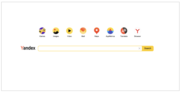 Yandex search engine 