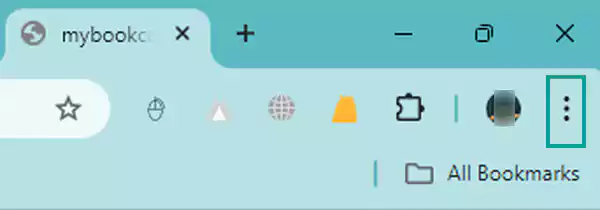 Open Chrome then click on the three dots icon